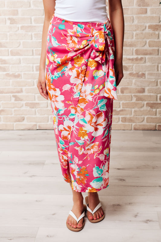 Take Me Outside Wrap Around Skirt in Magenta Ave Shops