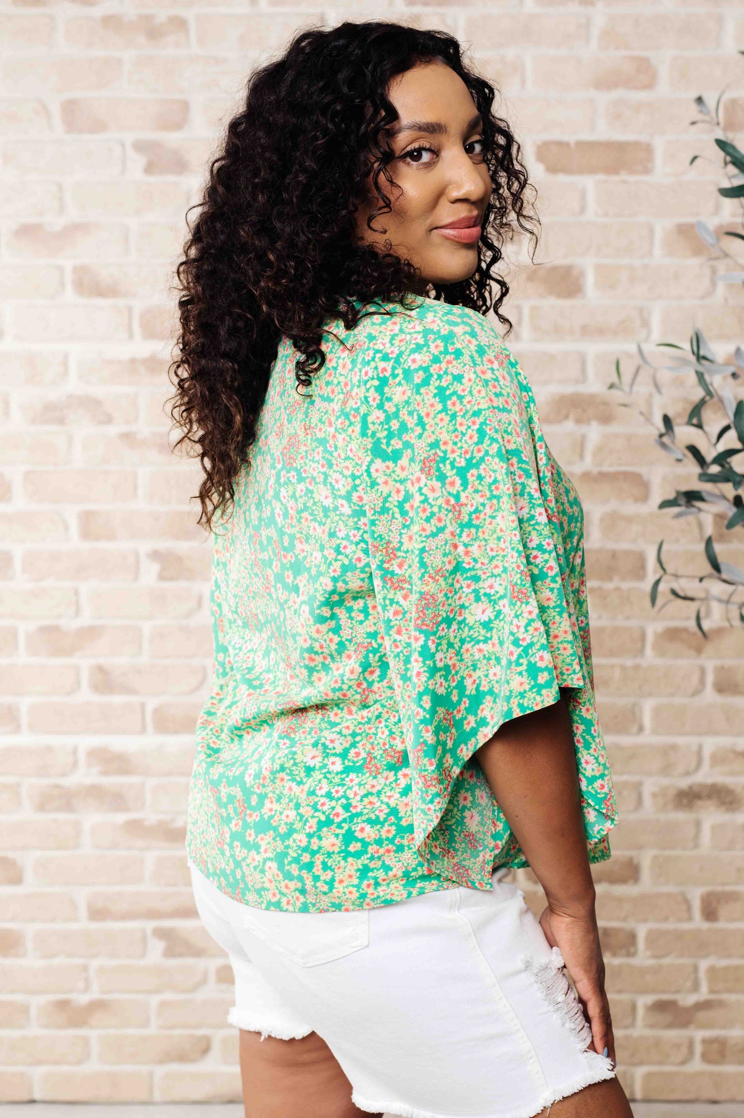The Future's Open Wide V-Neck Batwing Top - Shop All Around Divas