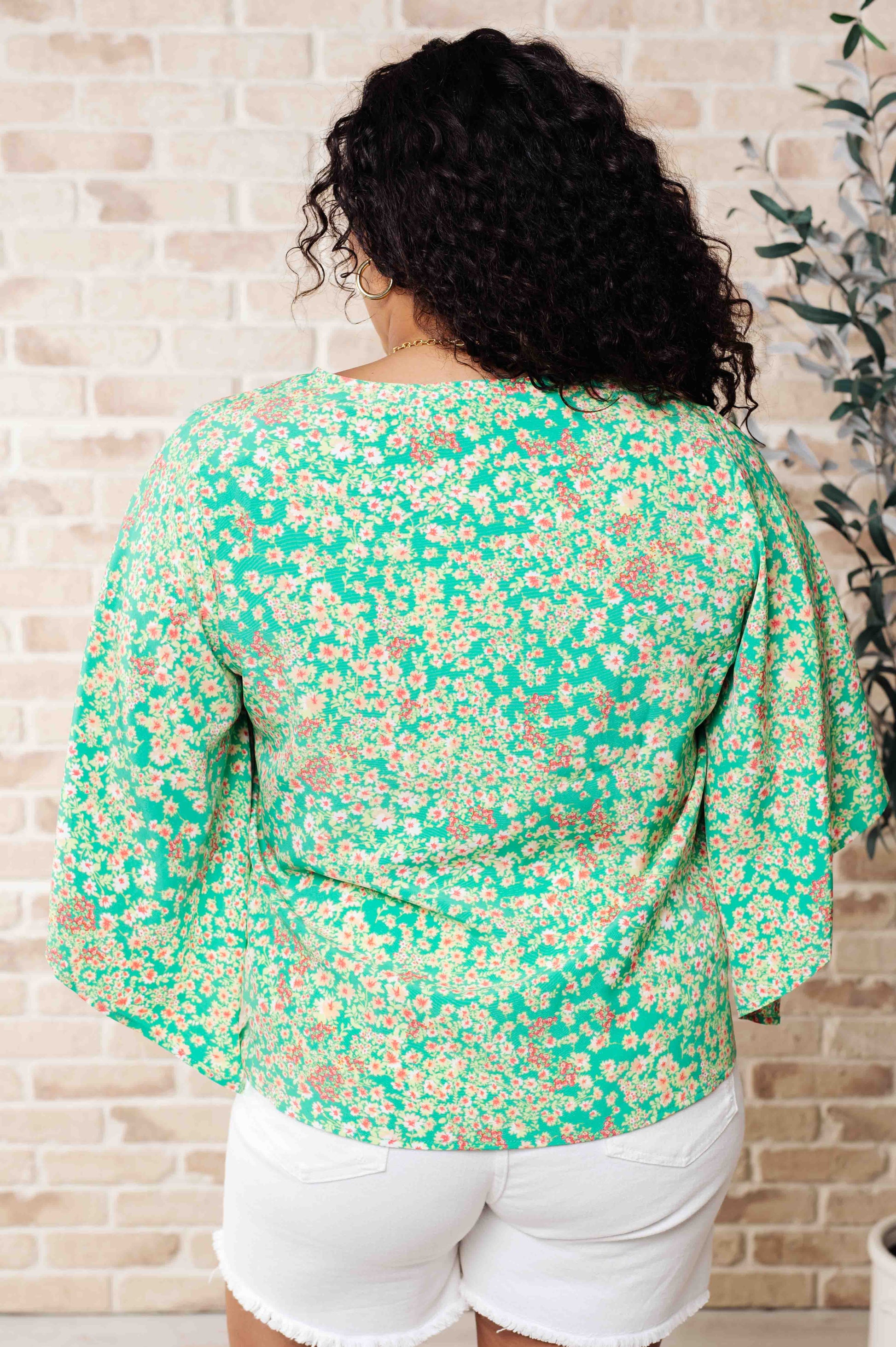 The Future's Open Wide V-Neck Batwing Top - Shop All Around Divas
