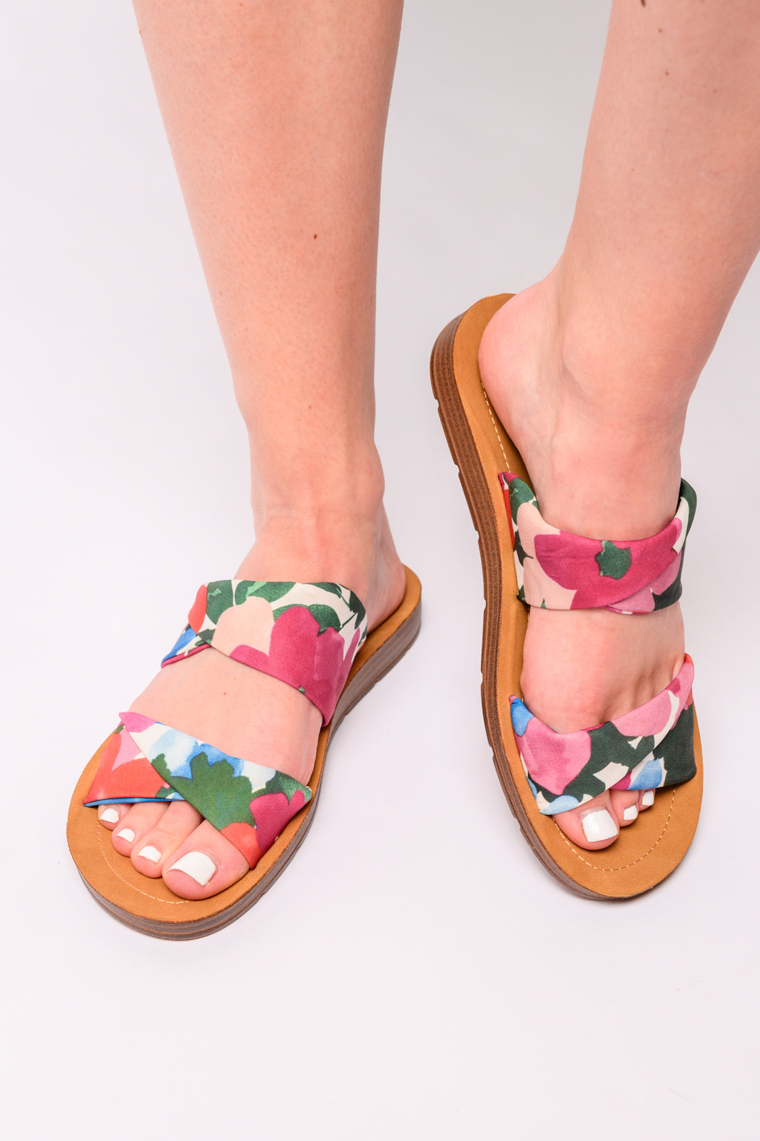 With a Twist Sandal in Flowers - Shop All Around Divas