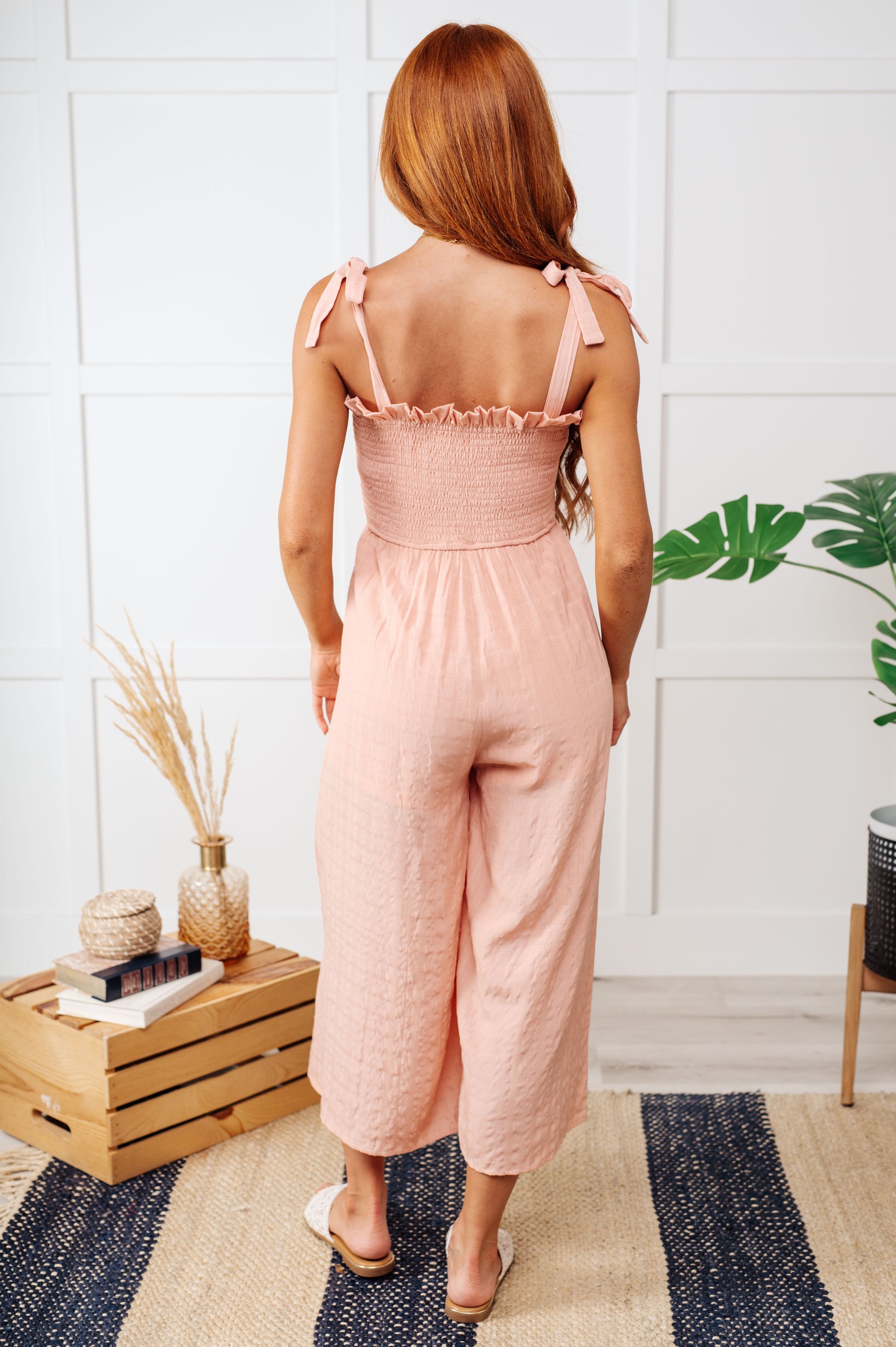 You Swoon, You Sigh Ruffle Neckline Jumpsuit Ave Shops