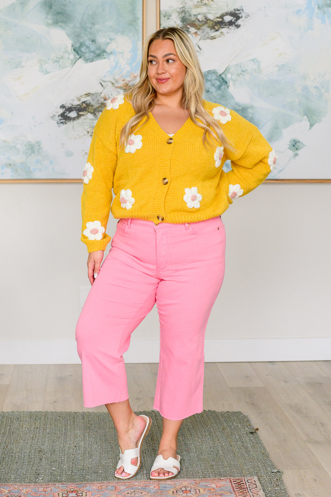 You're Enough Floral Cardigan Ave Shops