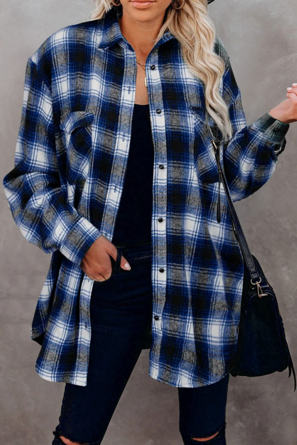 Falling For You Plaid Collared Neck Long Sleeve Shirt - 6 Colors