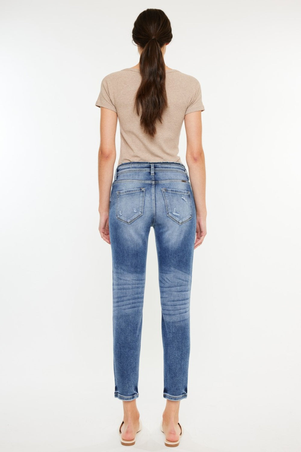 Kancan High Rise Distressed Mom Jeans - Shop All Around Divas