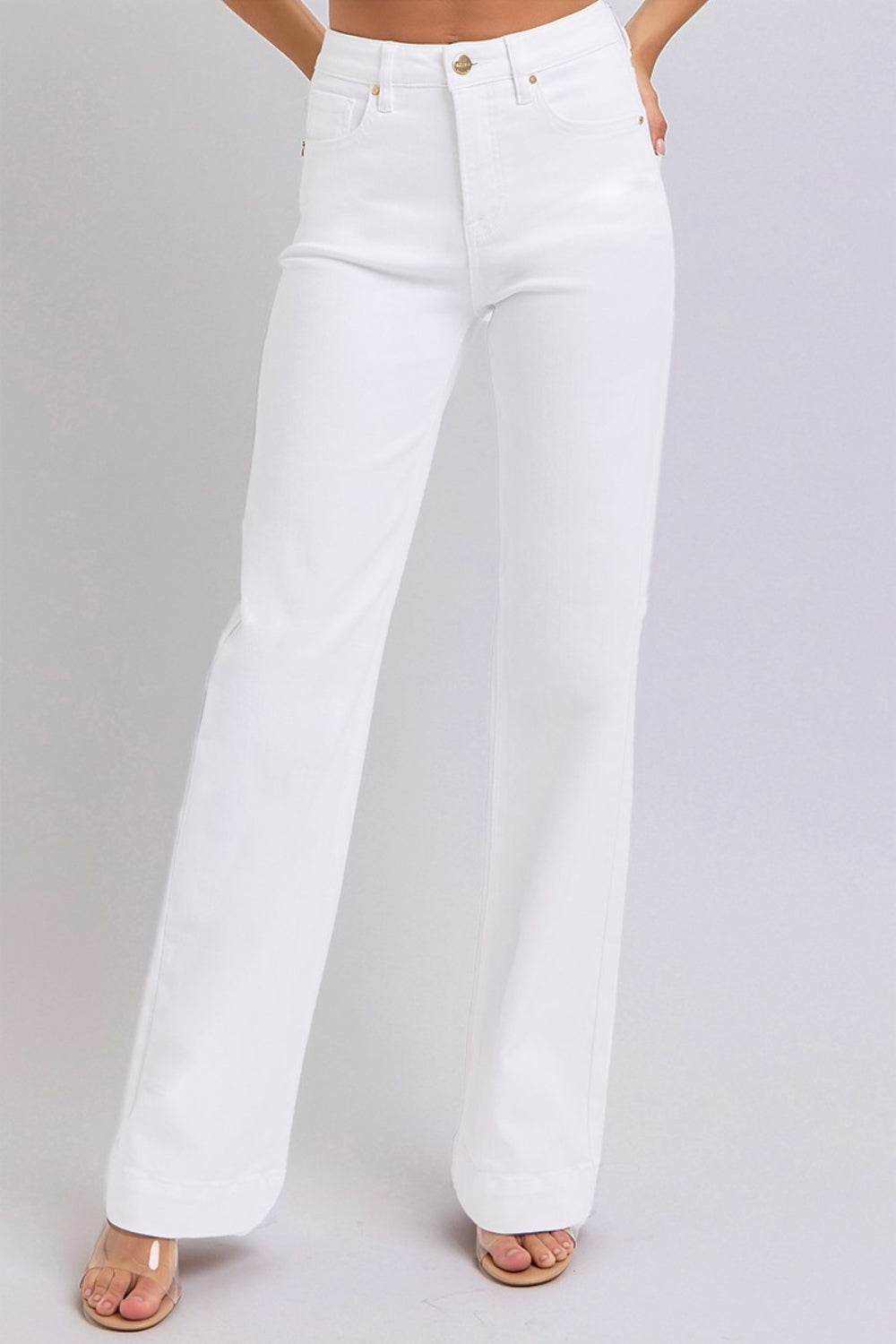 RISEN Full Size High Waist Straight Jeans Trendsi