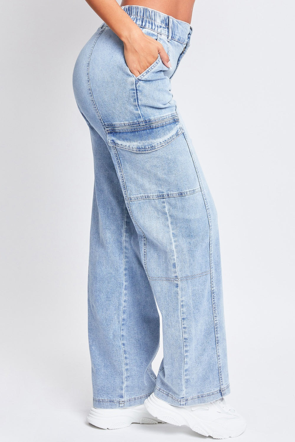 YMI Jeanswear High-Rise Straight Cargo Jeans - Shop All Around Divas