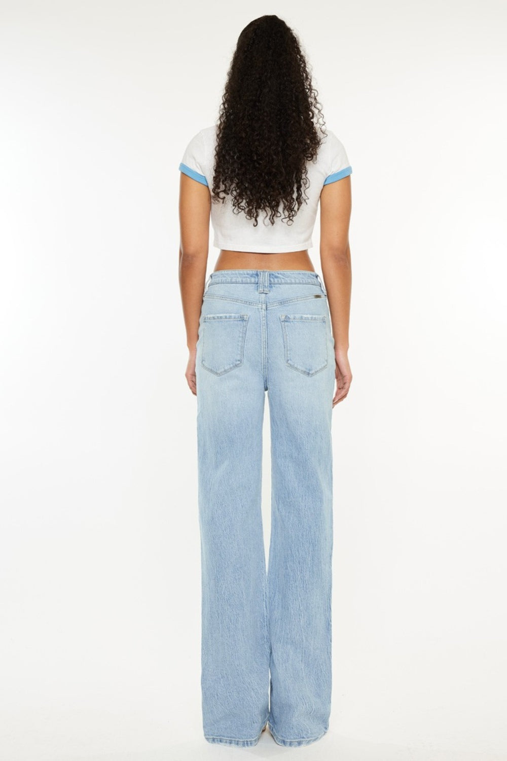 Kancan Distressed High Waist Straight Jeans - Shop All Around Divas