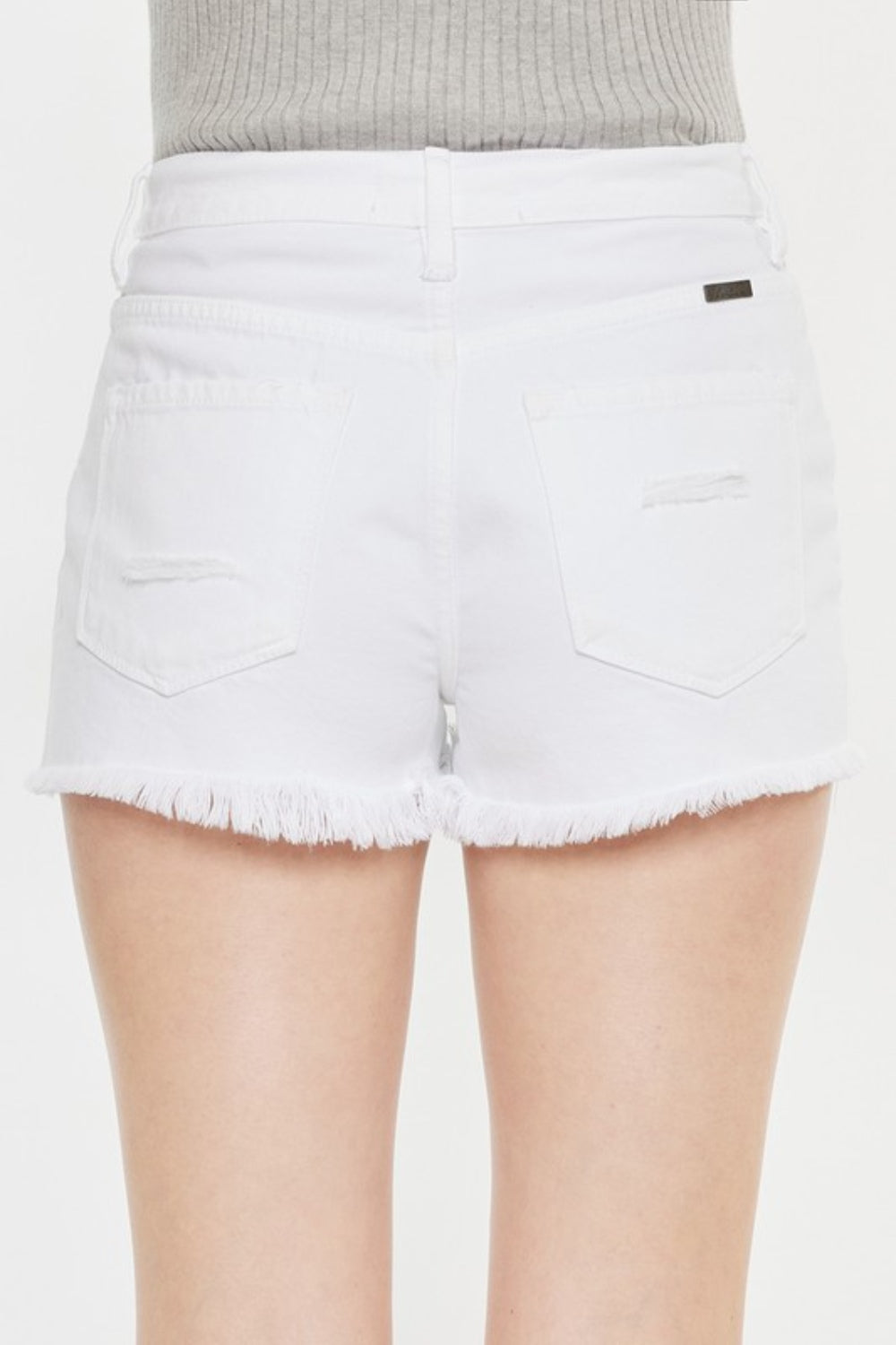 Kancan Raw Hem Distressed Denim Shorts - Shop All Around Divas