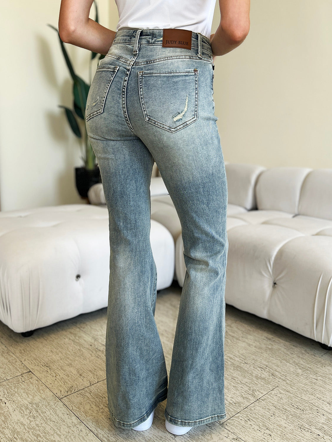 Judy Blue Full Size High Waist Flare Jeans - Shop All Around Divas