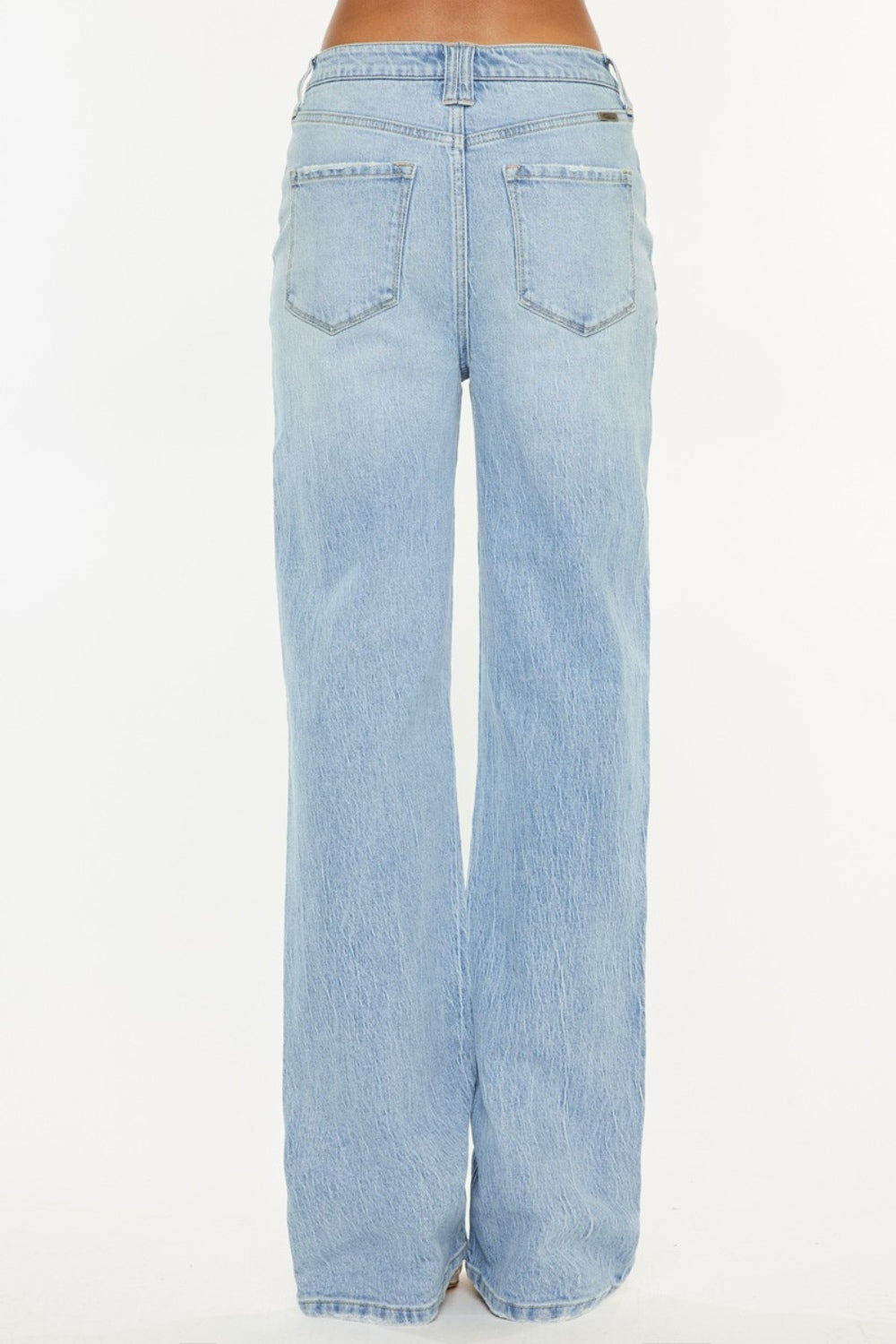 Kancan Distressed High Waist Straight Jeans - Shop All Around Divas