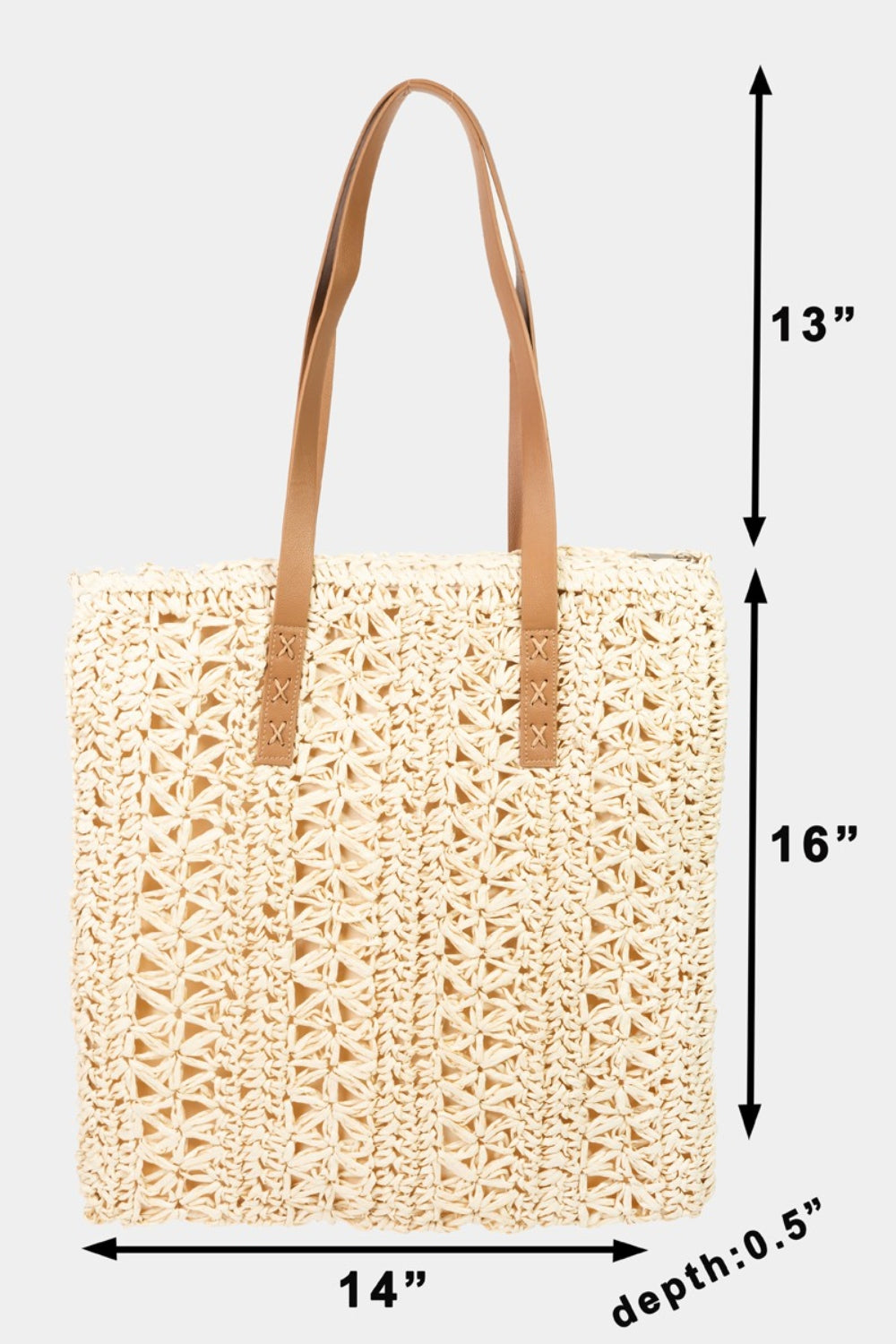 Fame Straw Braided Tote Bag - 2 Colors