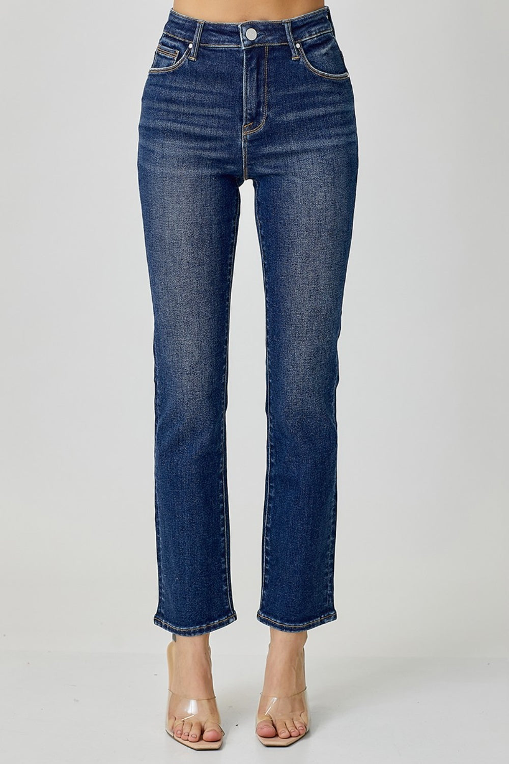 RISEN Full Size High Waist Straight Jeans - Shop All Around Divas