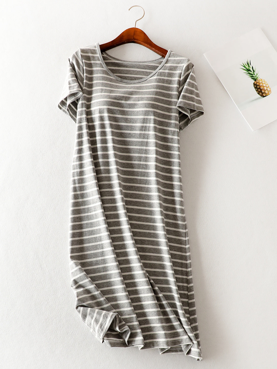 Striped Round Neck Short Sleeve Dress - 4 Colors - Shop All Around Divas