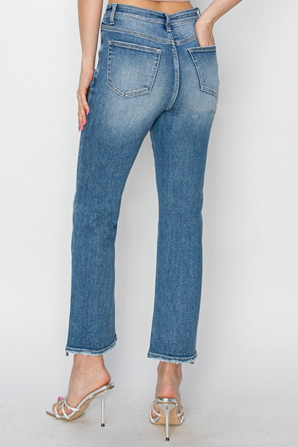 RISEN High Rise Slim Straight Jeans - Shop All Around Divas