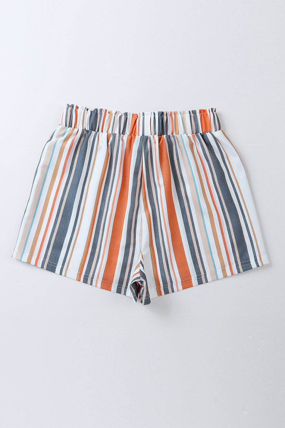 Striped Elastic Waist Shorts - Shop All Around Divas