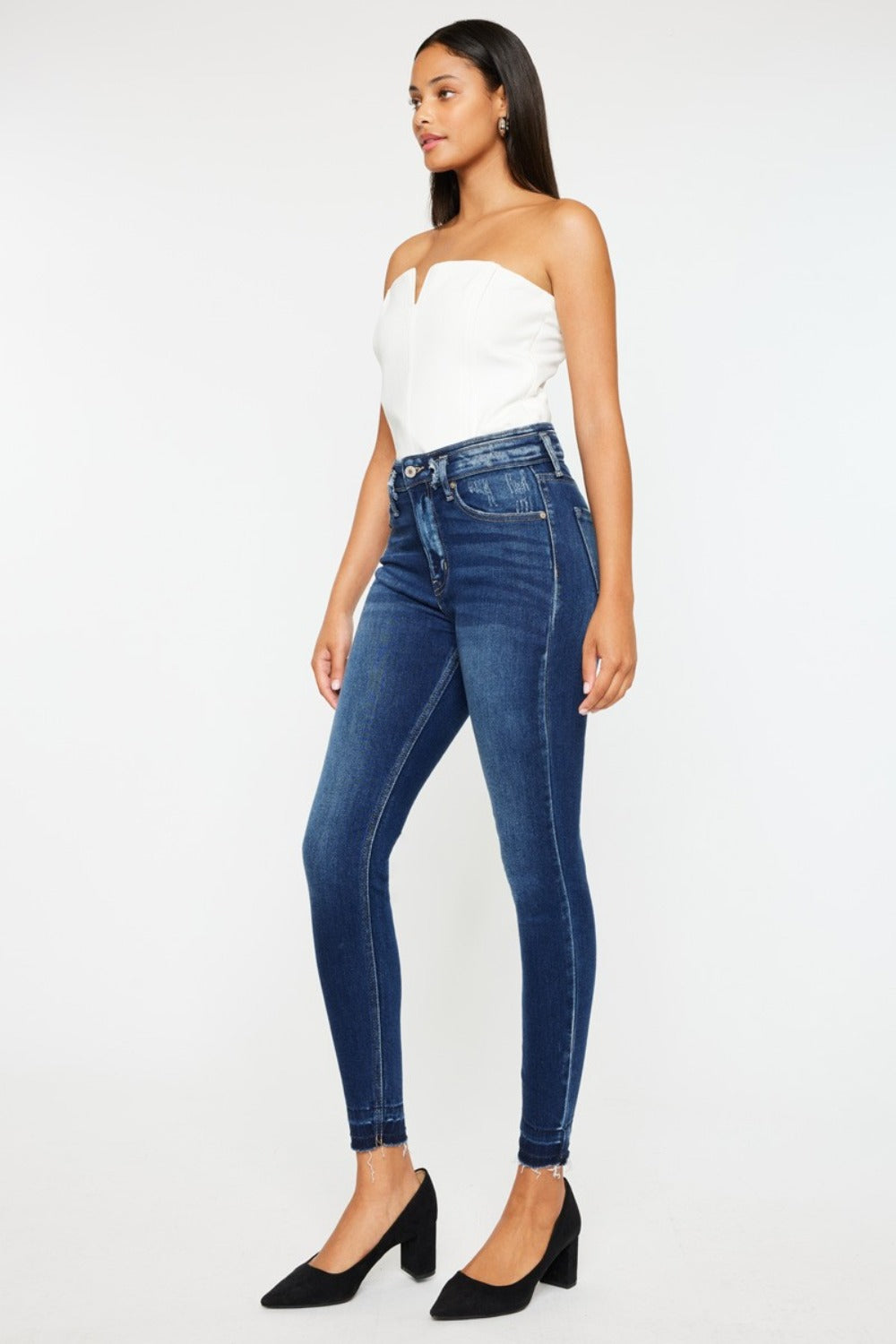 Kancan Full Size High Rise Ankle Skinny Jeans Trendsi