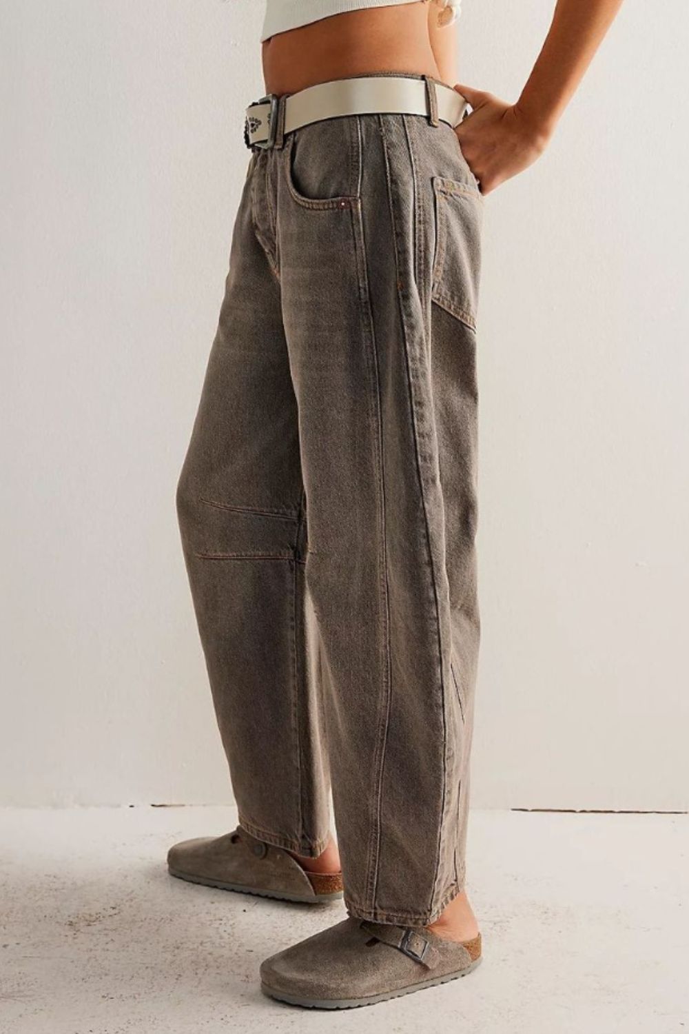 Wide Leg Jeans with Pockets -multiple colors