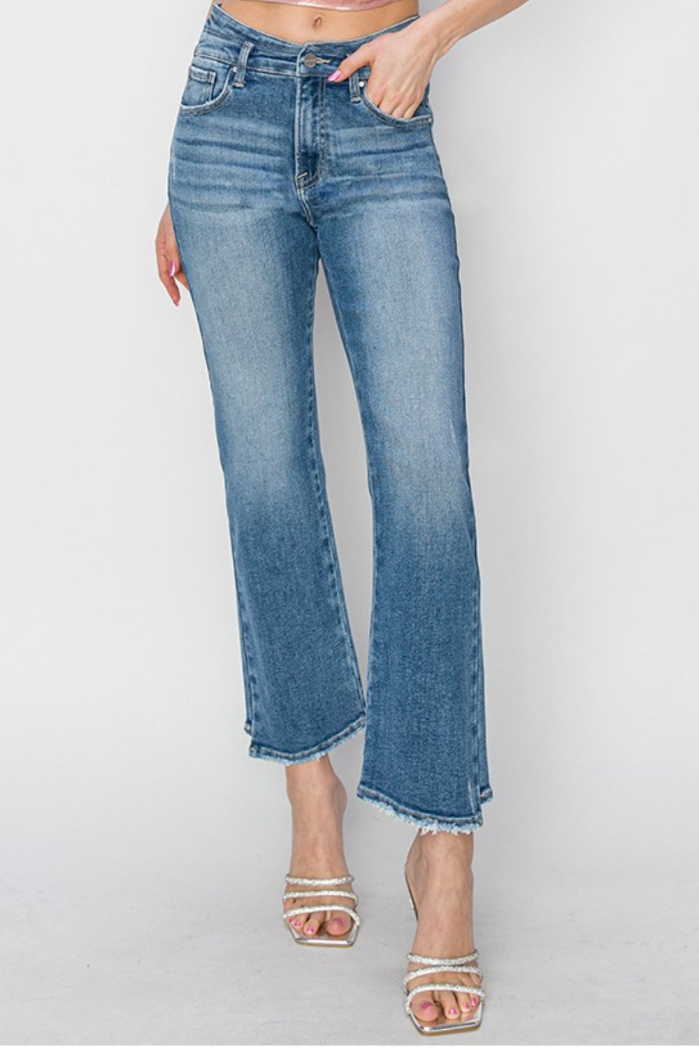 RISEN High Rise Slim Straight Jeans - Shop All Around Divas