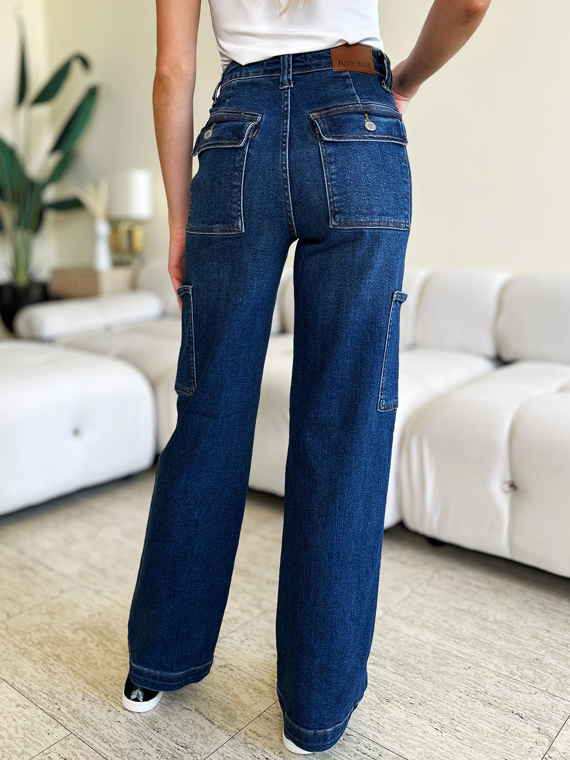 Judy Blue Full Size High Waist Straight Cargo Jeans - Shop All Around Divas