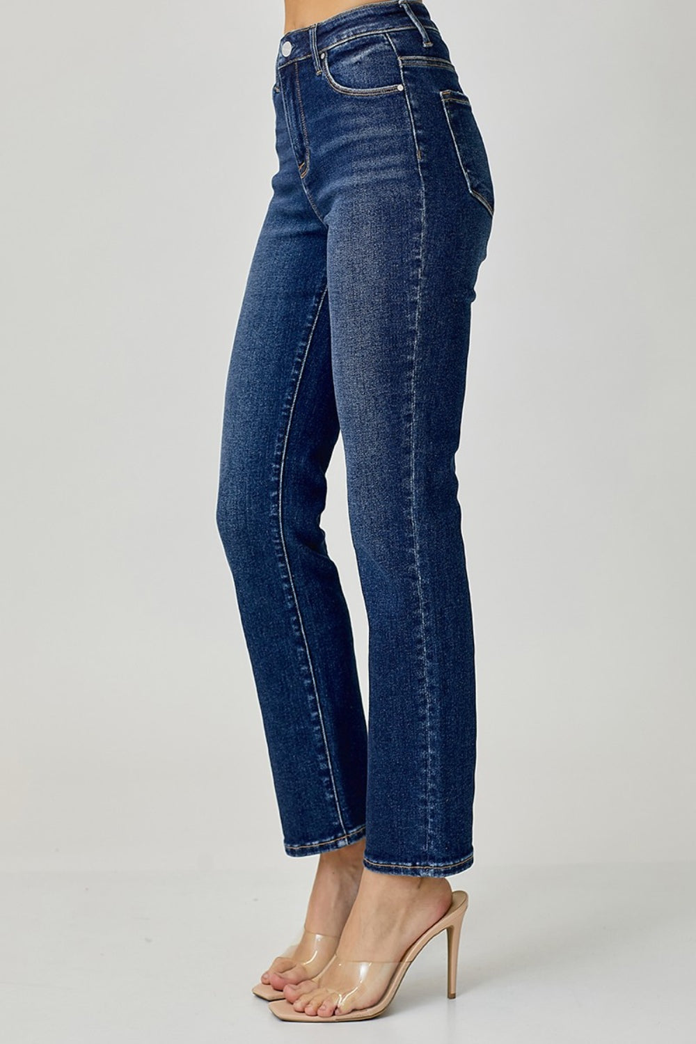 RISEN Full Size High Waist Straight Jeans - Shop All Around Divas