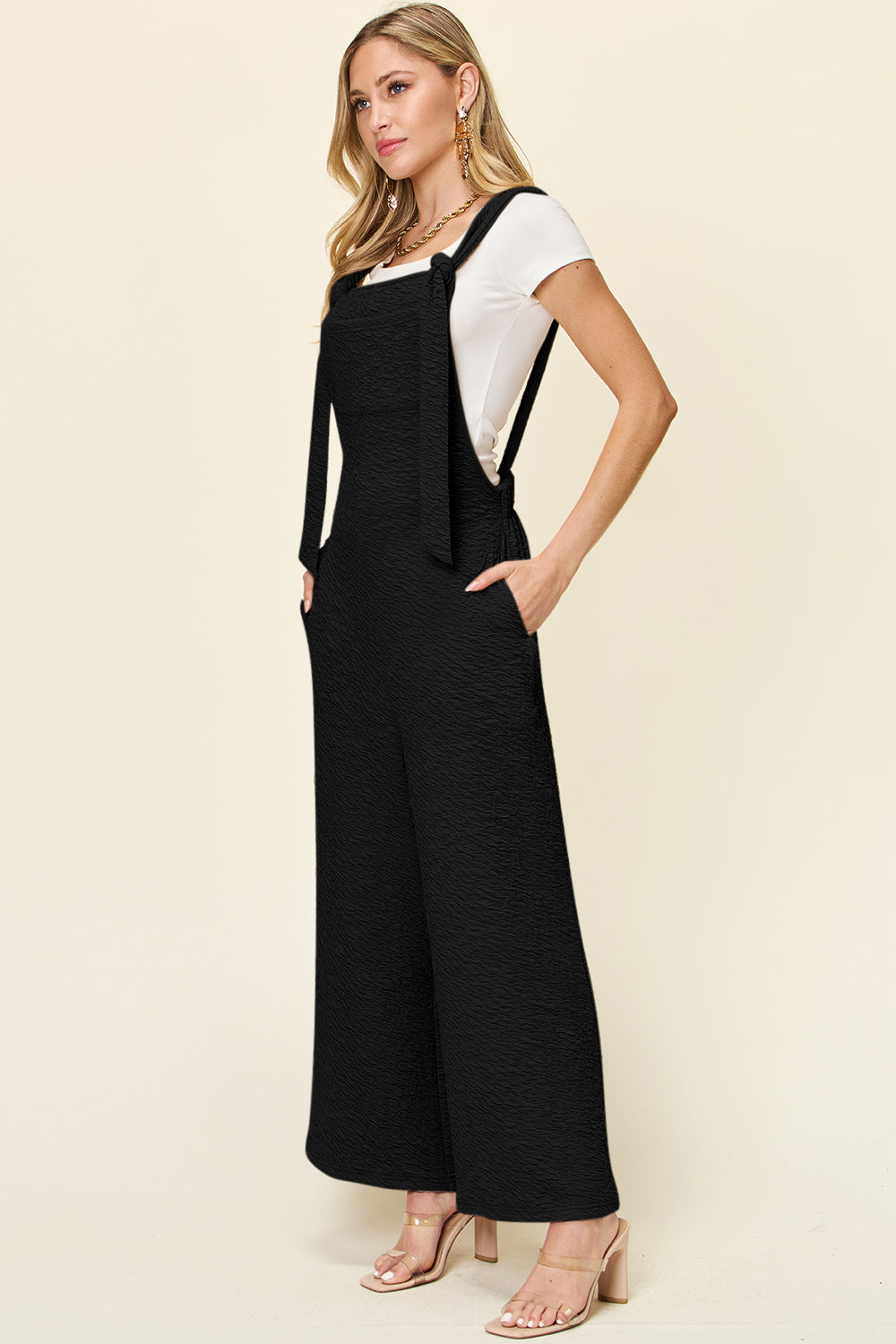 Double Take Full Size Sleeveless Wide Leg Jumpsuit Trendsi