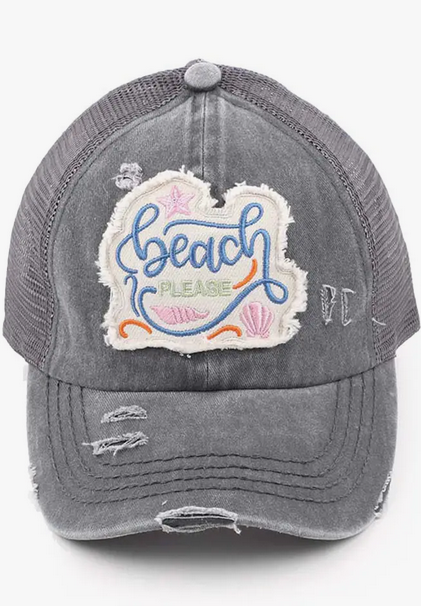 Beach Please Pony Cap