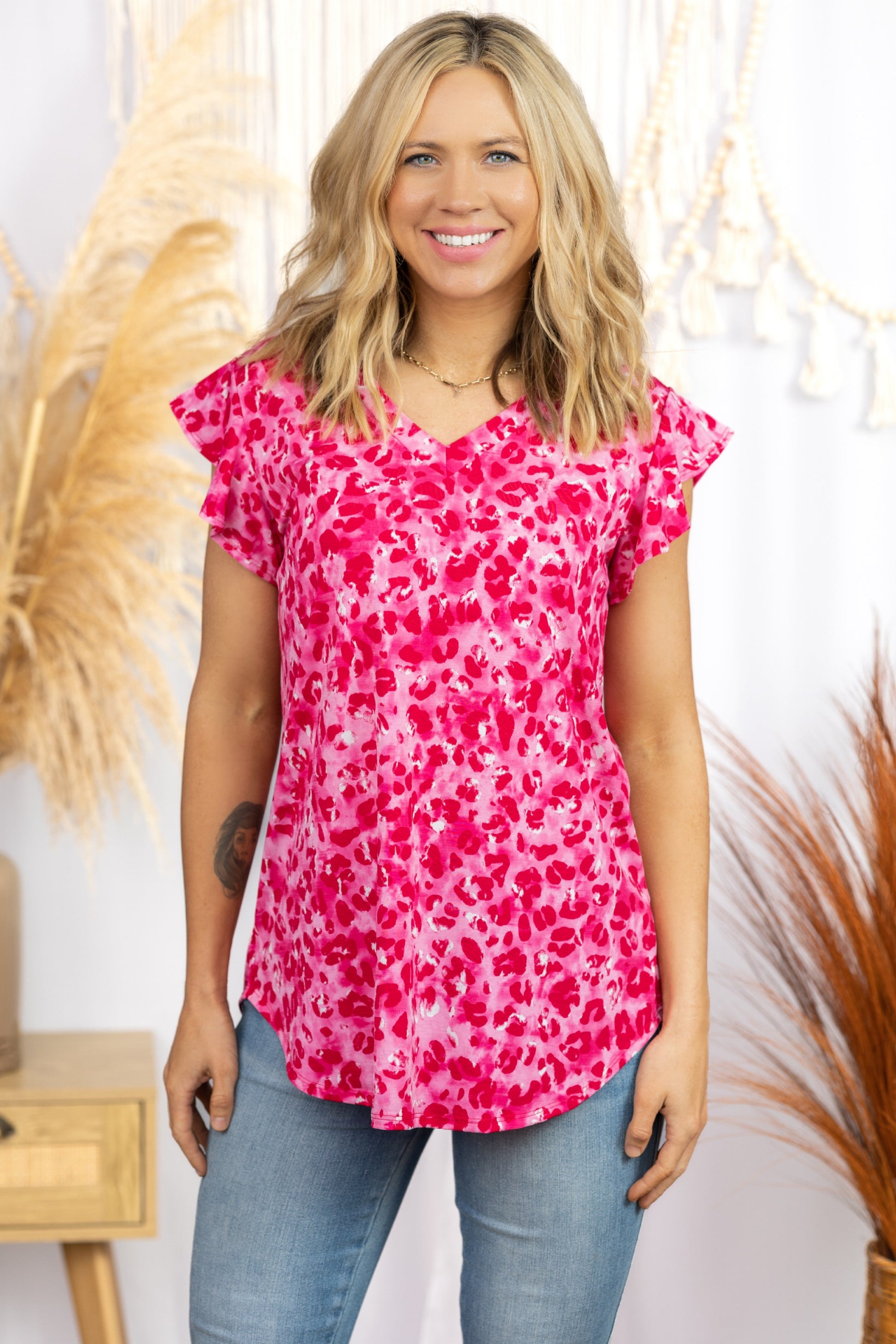 Pink Lady Ruffle Sleeve Boutique Simplified