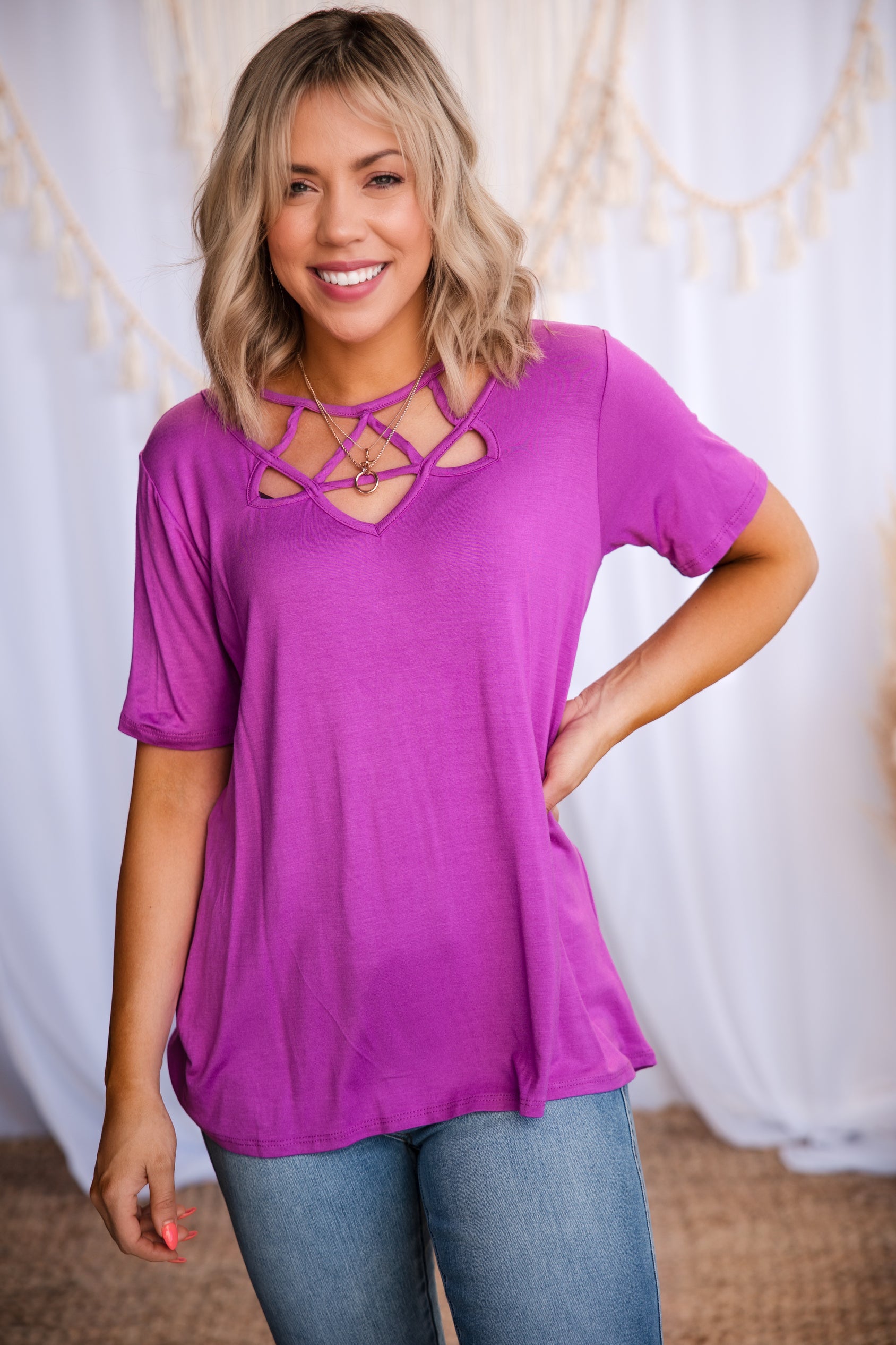 Orchid Star - Short Sleeve Boutique Simplified