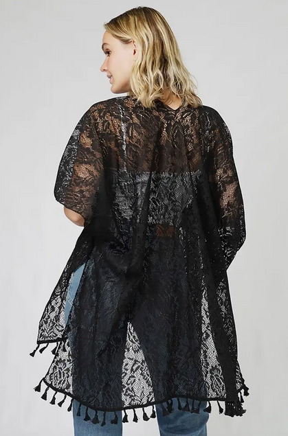 Jessica Floral Lace Kimono - Shop All Around Divas