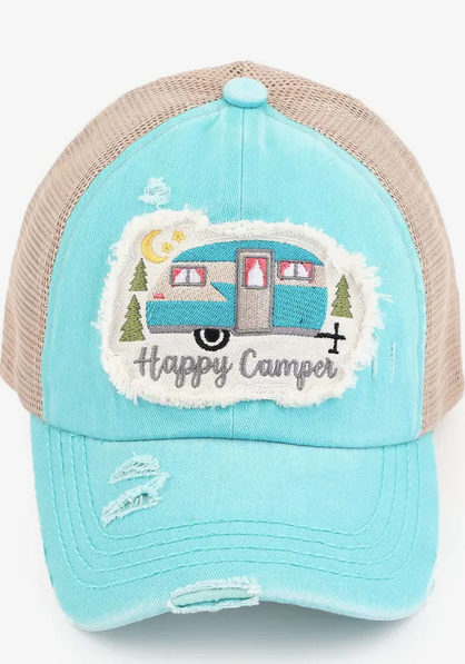 Happy Camper Pony Cap