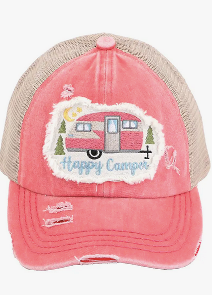 Happy Camper Pony Cap