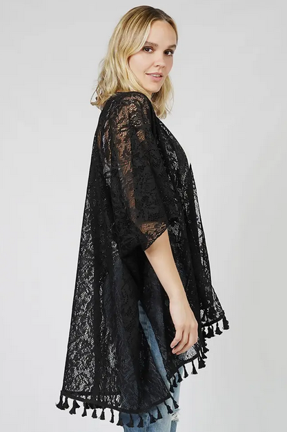 Jessica Floral Lace Kimono - Shop All Around Divas