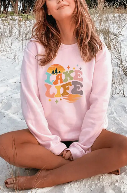 Colorful Lake Life Sweatshirt - Shop All Around Divas