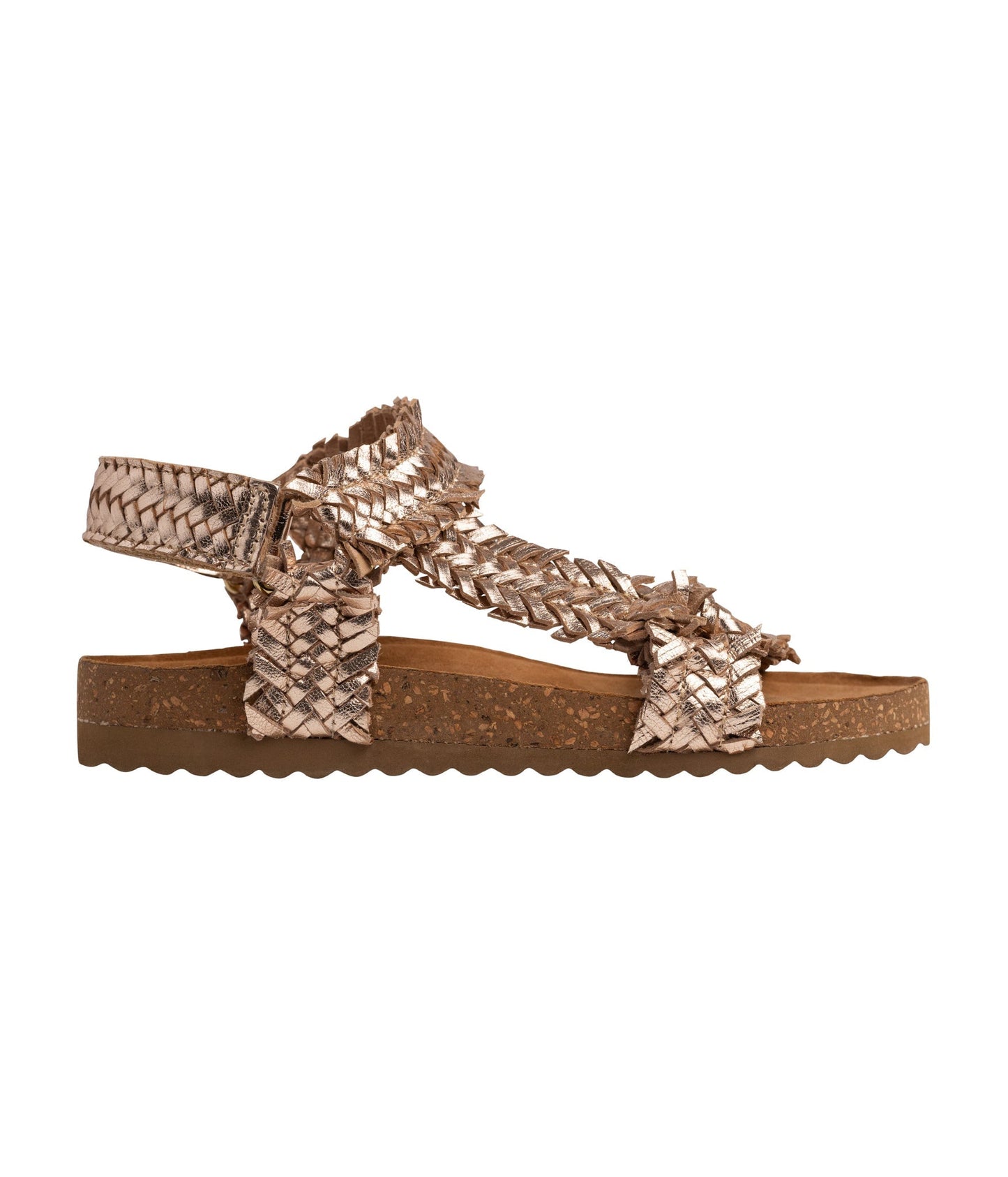 River Dance Woven Sandal in Champagne - Naughty Monkey