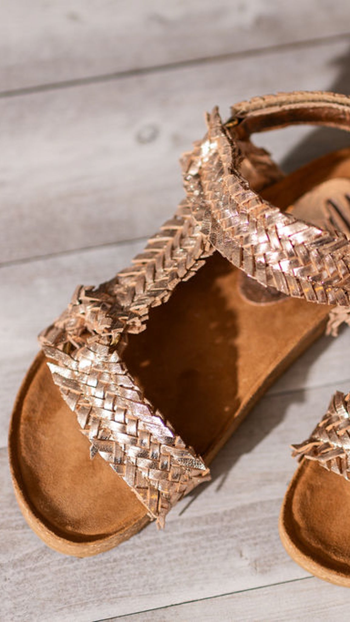 River Dance Woven Sandal in Champagne - Naughty Monkey