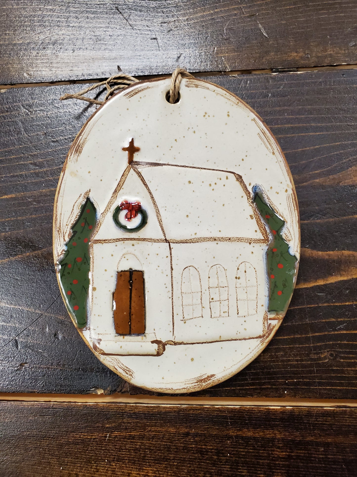 Church Farmhouse Ornament