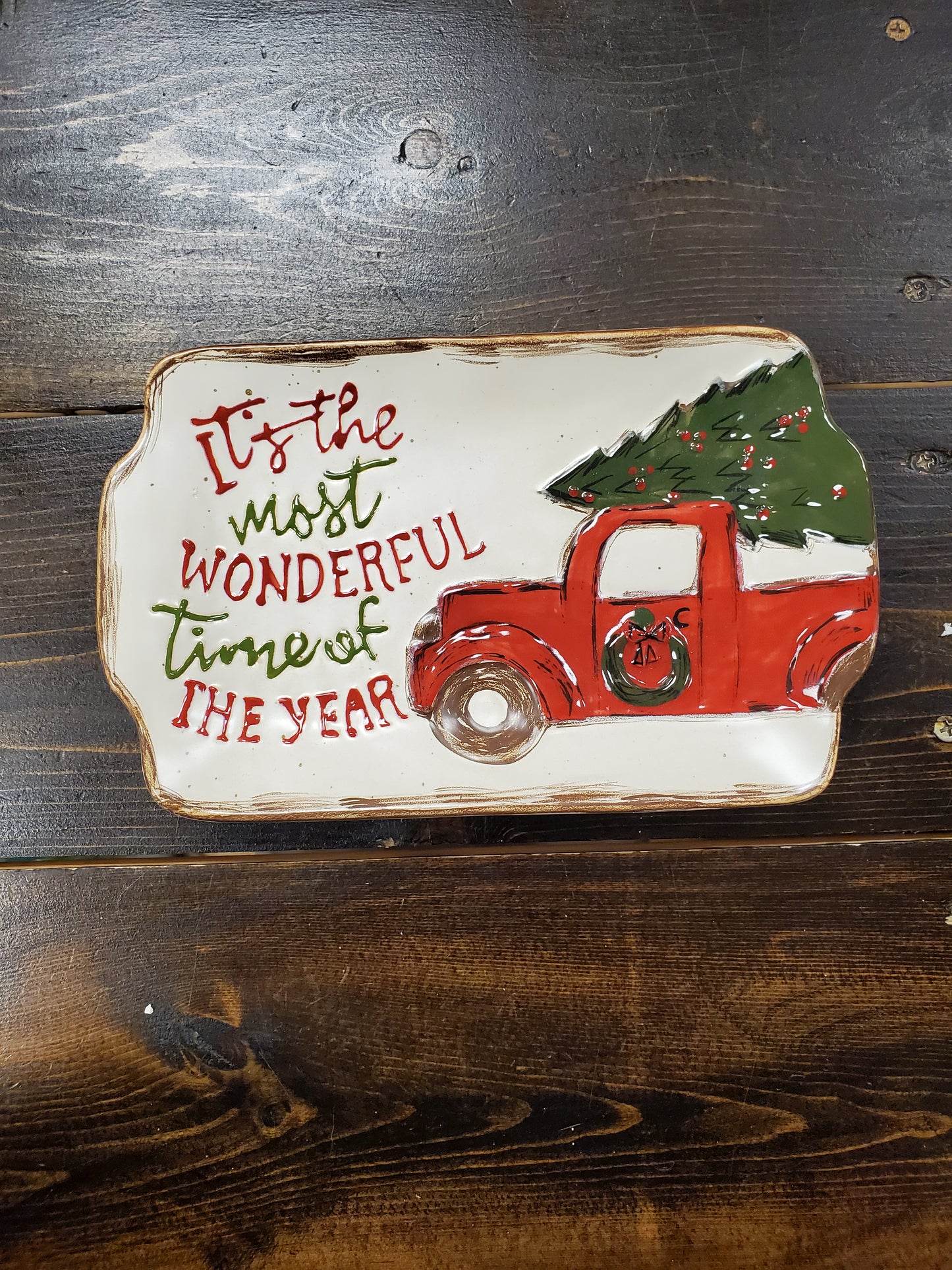 Truck Christmas Tray