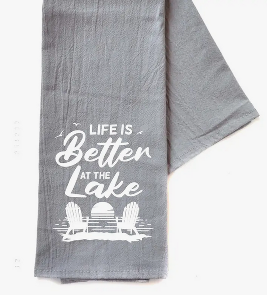 Life Is Better At The Lake Hand Towel - Shop All Around Divas