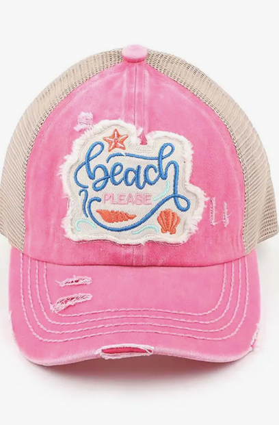 Beach Please Pony Cap