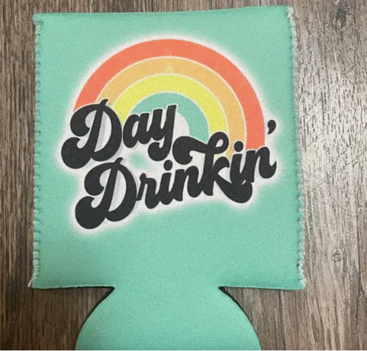 Day Drinkin Rainbow Koozie