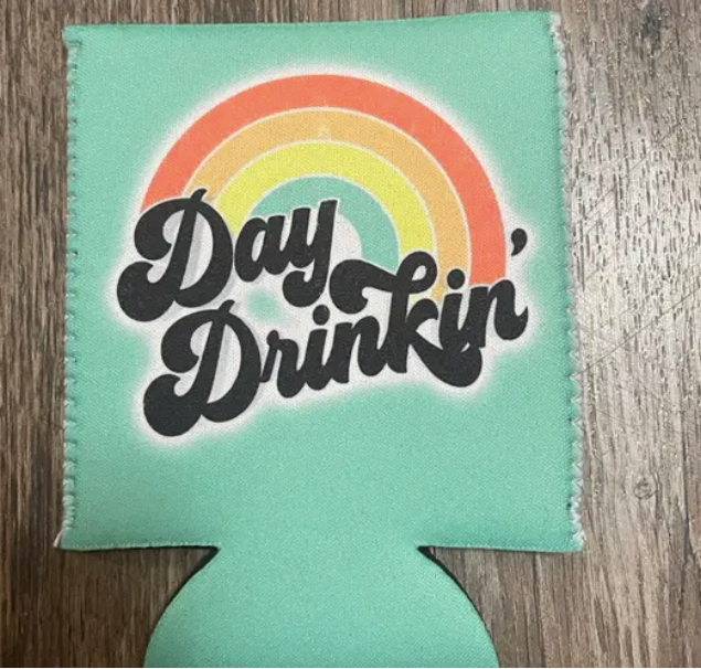 Day Drinkin Rainbow Koozie - Shop All Around Divas