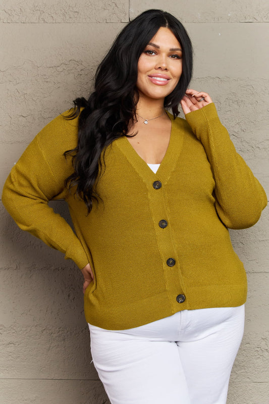 Kiss Me Tonight Button Down Cardigan in Chartreuse - Shop All Around Divas