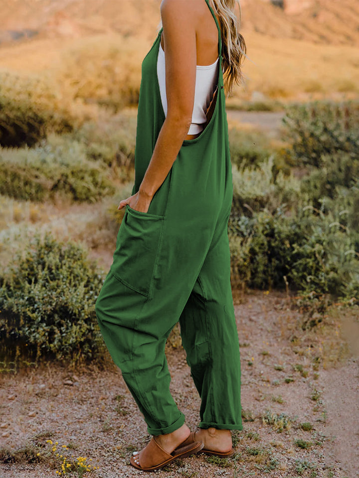 Mari V-Neck Pocketed Jumpsuit - 3 Colors