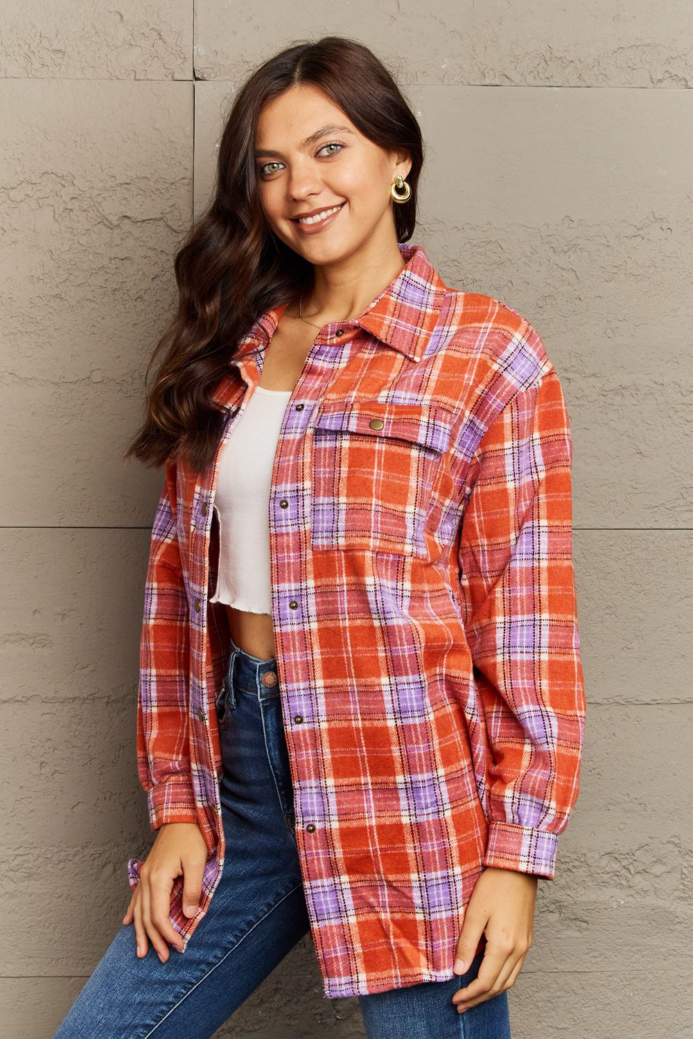 Katrina Plaid Shacket Jacket - 8 Colors - Shop All Around Divas