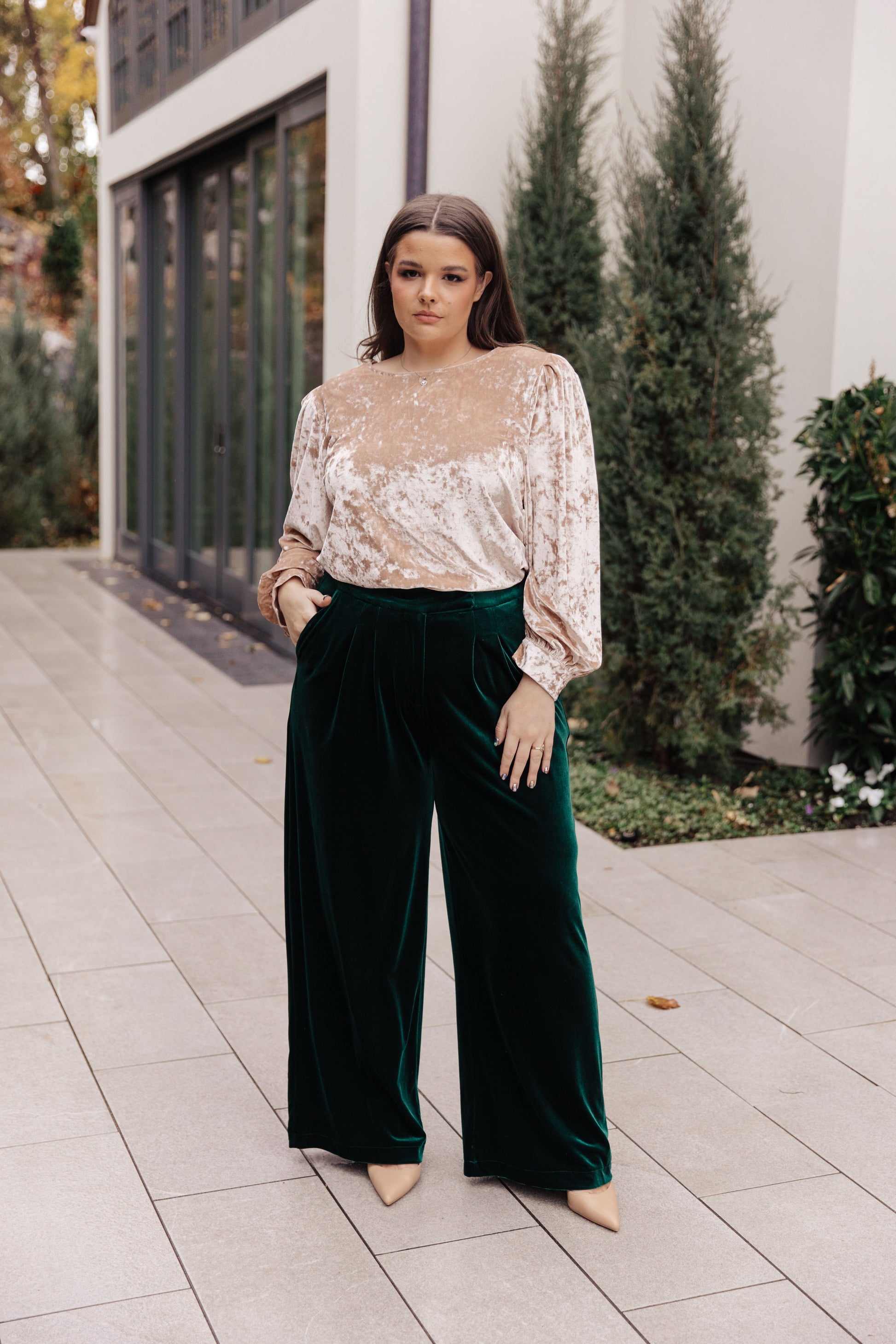 Velvet Elvis Wide Leg Velvet Pants - Shop All Around Divas