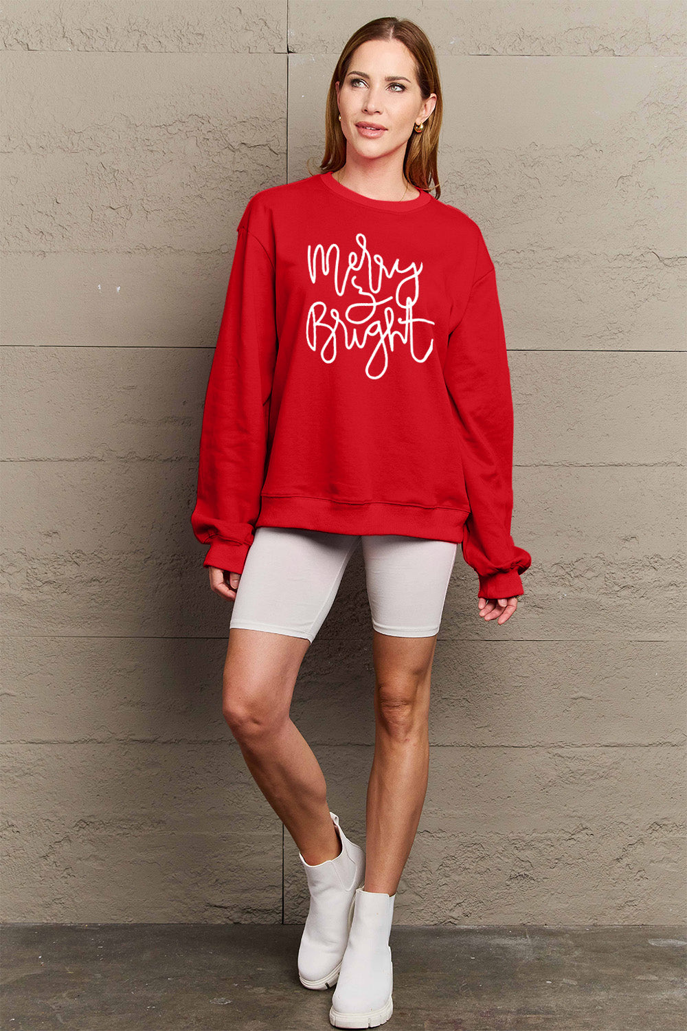MERRY AND BRIGHT Graphic Sweatshirt - 3 Colors