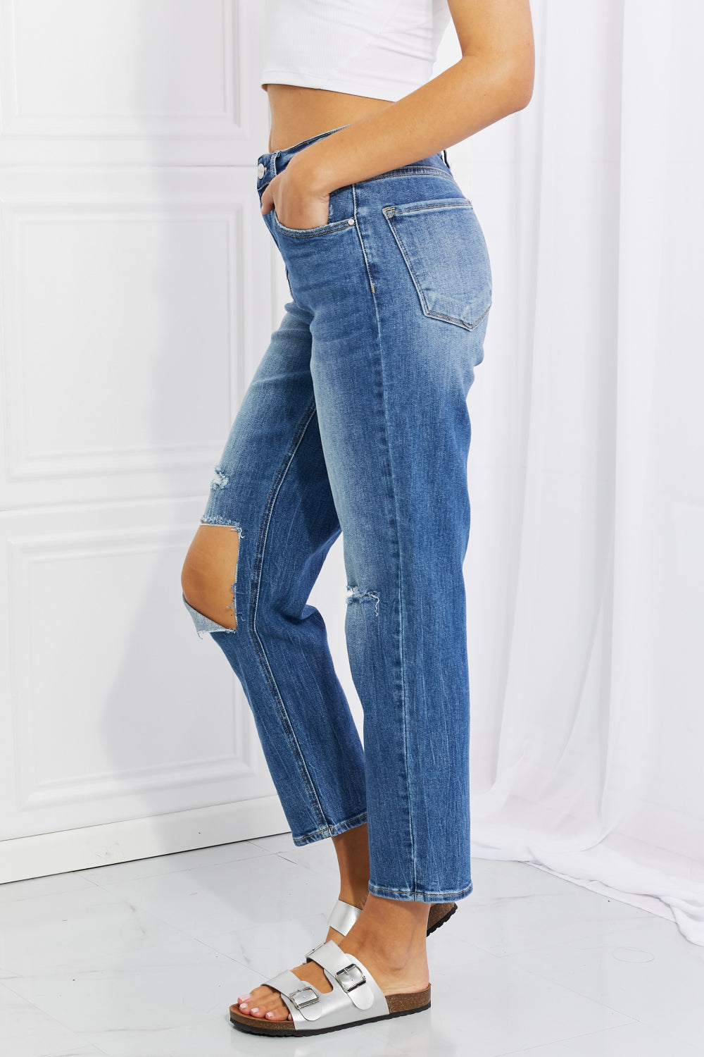 Emily High Rise Relaxed Jeans - Risen - Shop All Around Divas