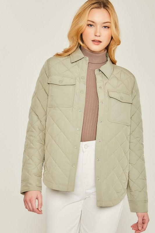 Woven Solid Bust Pocket Shacket - 6 colors