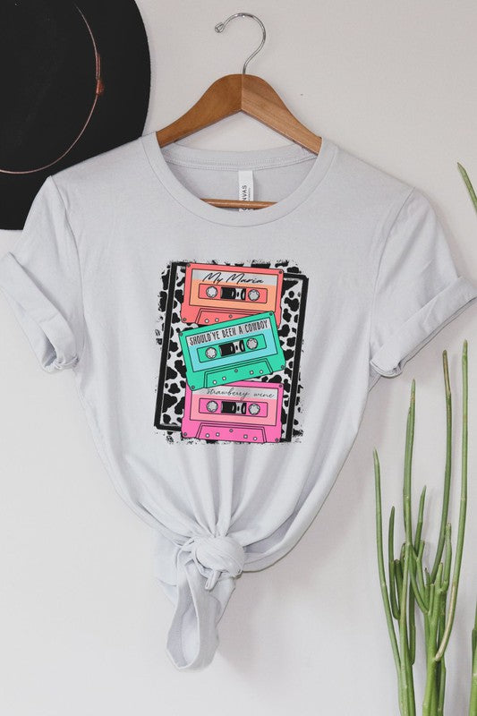 Country Music Cassettes Graphic Tee