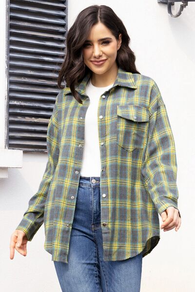 Plaid Button Up Long Sleeve Shirt - 2 available